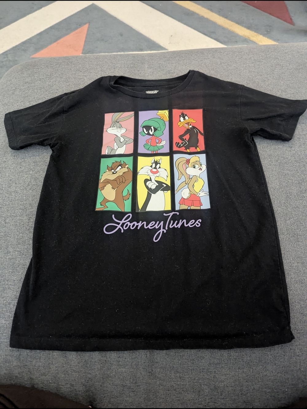 Warner Bros. Black Looney Tunes Character Grid Tee